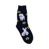New Schnauzer Cartoon Happy Puppy Collection Cute Wind Mid Tube Comfortable Breathable Men's and Women's Socks