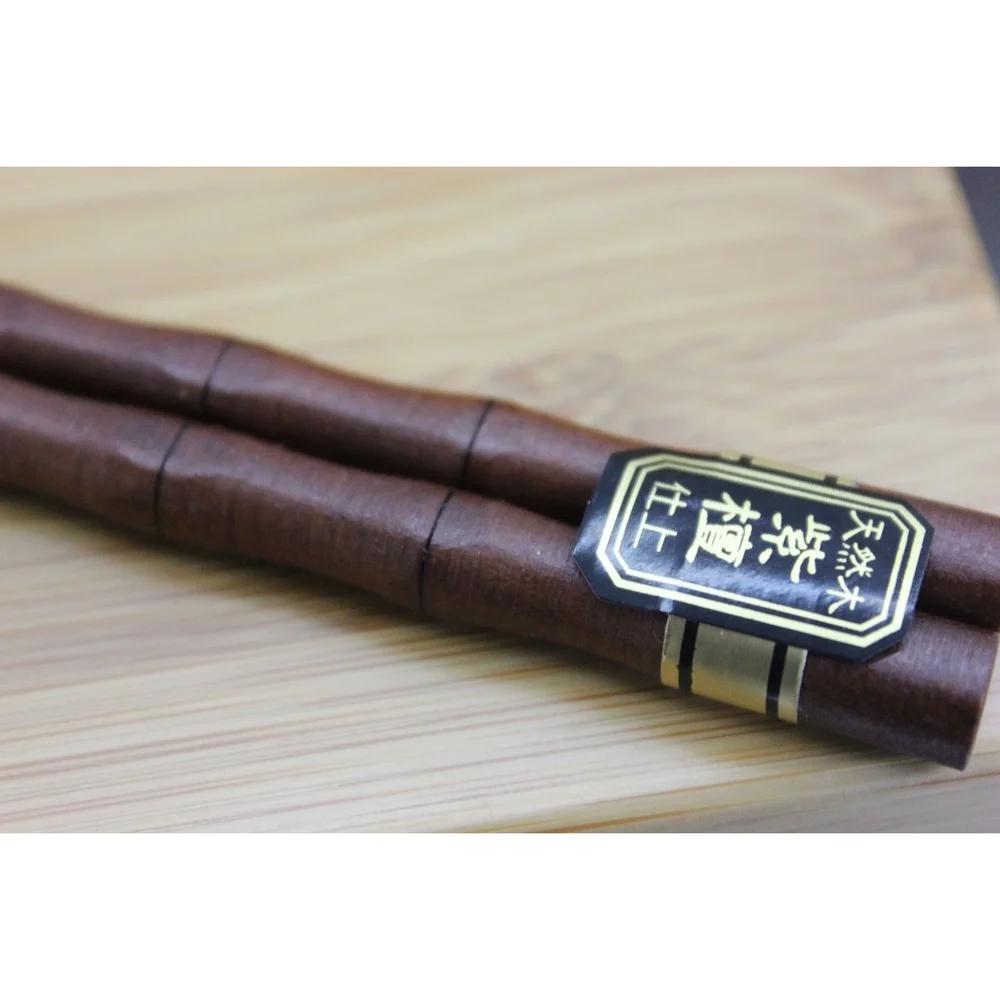 Wooden Chopsticks Set 5 Pairs Bamboo Utensils Noodles Sushi Dim Sum Party Use Lightweight Dining Essential