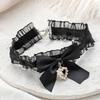Handmade Heart Pendant Necklace Adornment Personalized Bowknot Neckchain Jewelry