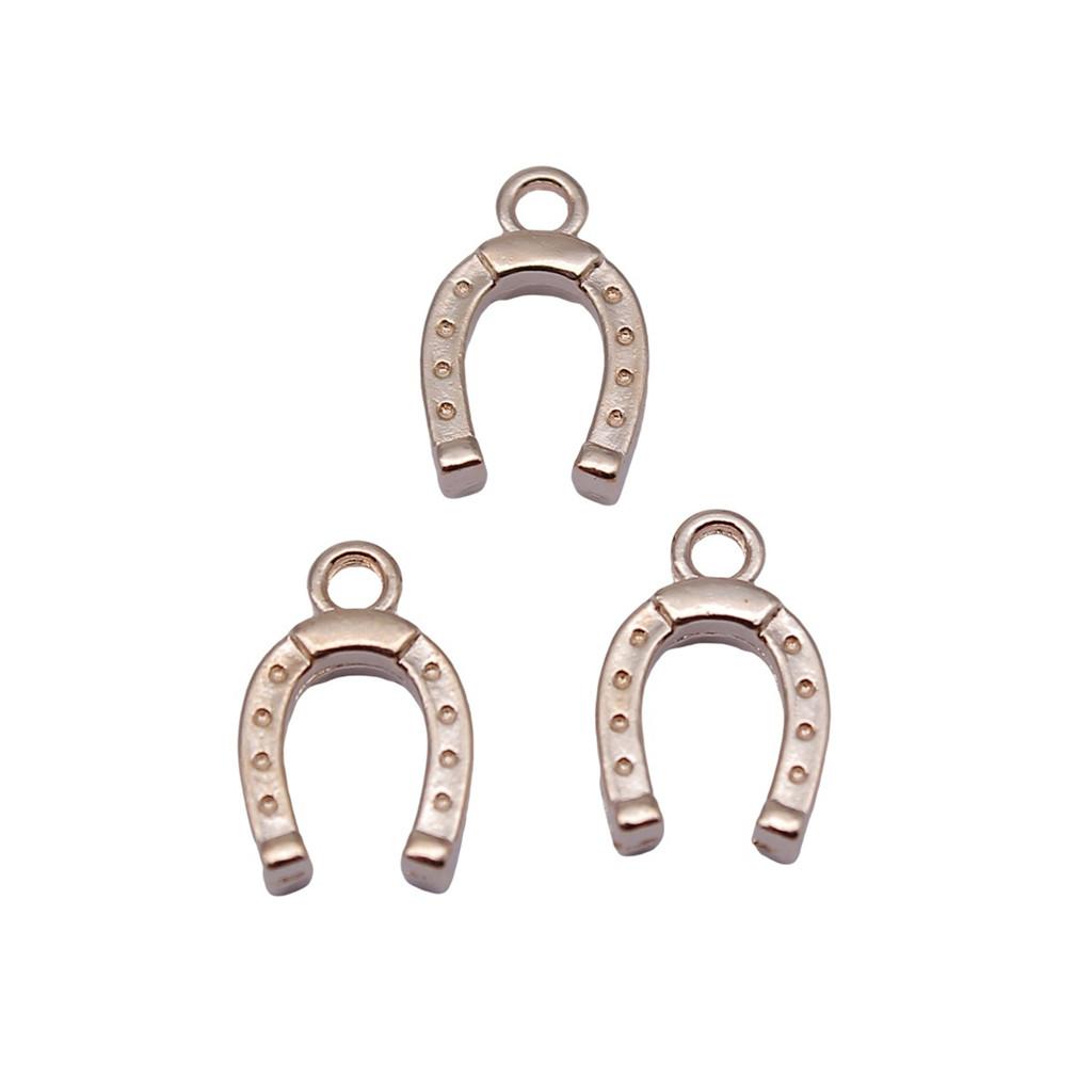 Vintage Horseshoe Charms Alloy Metal Pendants For DIY Jewelry Lucky Themed Accessories