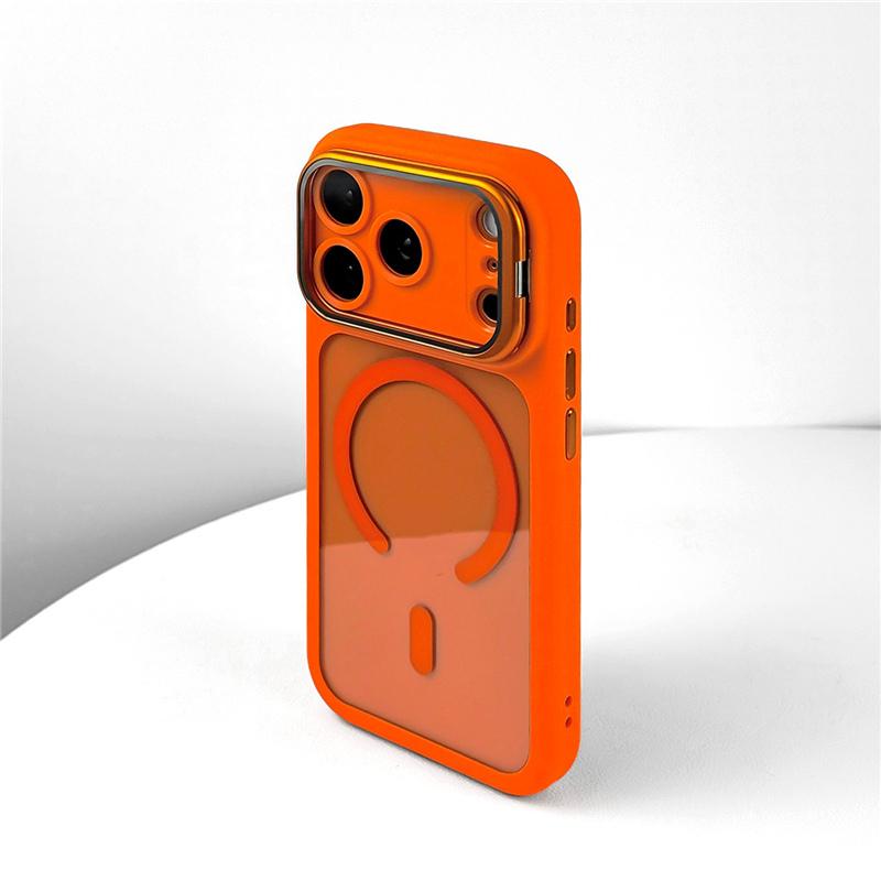 

Camera Lens Protector Flip Holder Clear Magnetic Case For iPhone 17Pro 16Pro 17Pro max For Magsafe Wireless Charger Cover For iPhone 16Pro