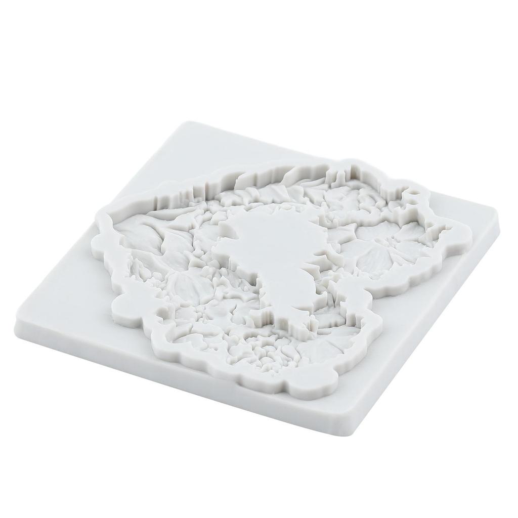 Flower Wreath Silicone Mold Heart Fondant Molds Cake Decorating Tools Cupcake Topper Candy Sugar Craft Gum Paste Polymer Clay