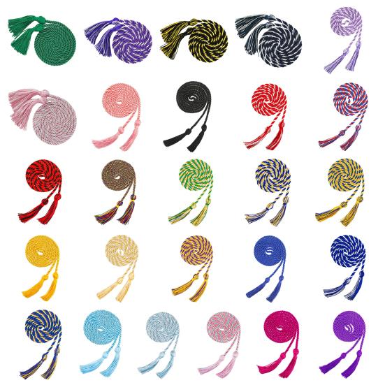 Maturitní šňůry se střapcem 67 palců Národní vyznamenání Pletené šňůry pro vysokoškolské absolventy Bakalář Mistr Doktor Maturitní ceremonie