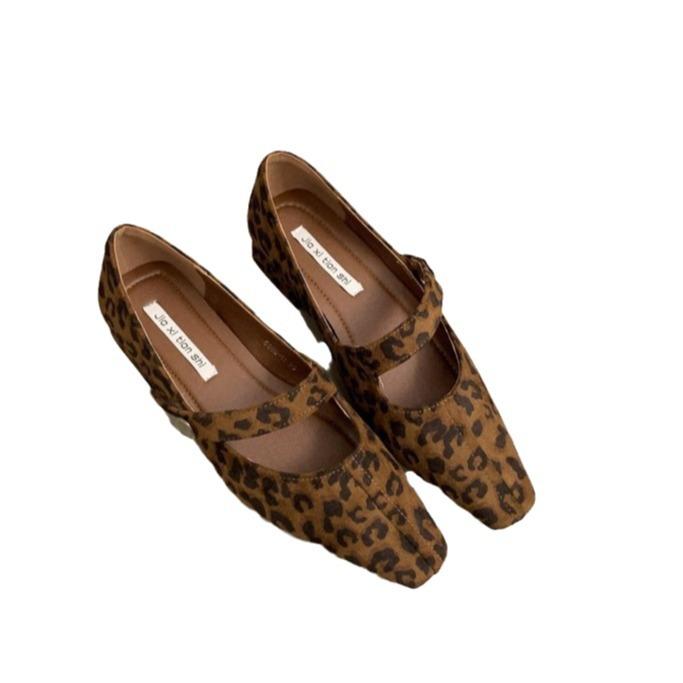 Foreign Style Small Square Head Shallow Mouth Single Shoes Women's Spring and Autumn New French Evening Breeze Retro Commuter Thick Heel 