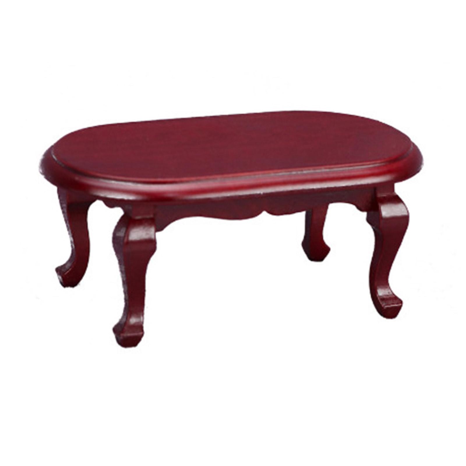 

1:12 Dollhouse Miniature Furniture Coffee Table Dollhouse Living Room Decoration Model Tea Table Dollhouse Accessories 4