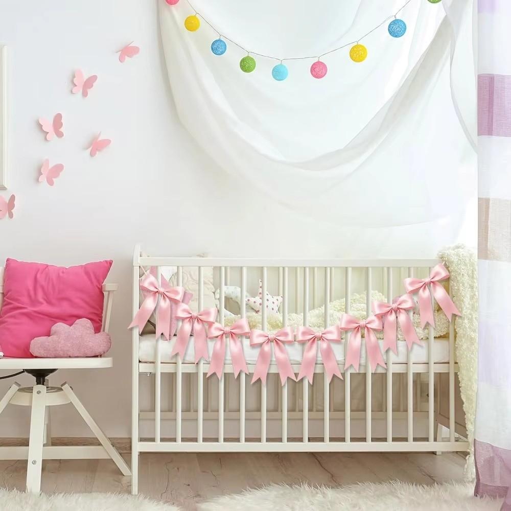 Hanging Decoration Bowknot Garland Bowknot Hanging Bow Decoration Ribbon Garland Birthday Party