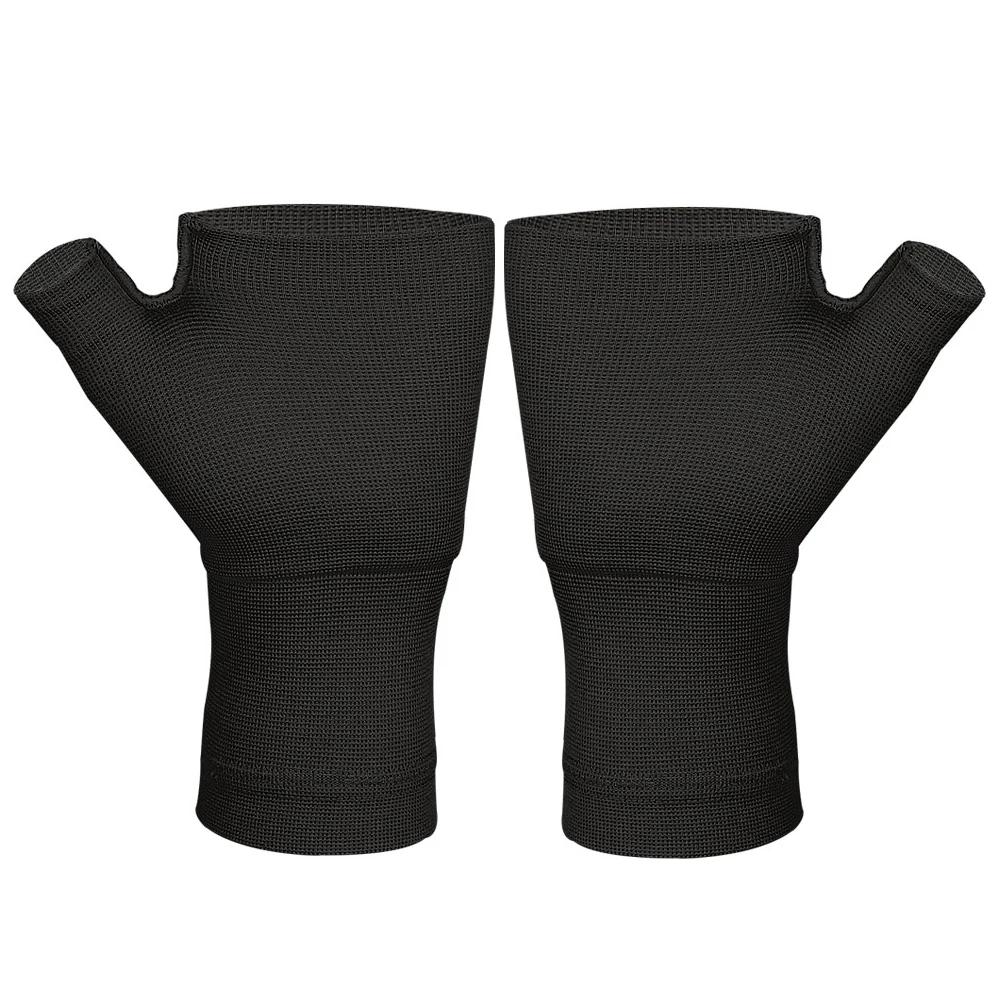 1 Pair Compression Arthritis Half Finger Gloves, Wrist & Thumb Support Sleeve For Unisex, Perfect For Carpal Tunnel, Typing