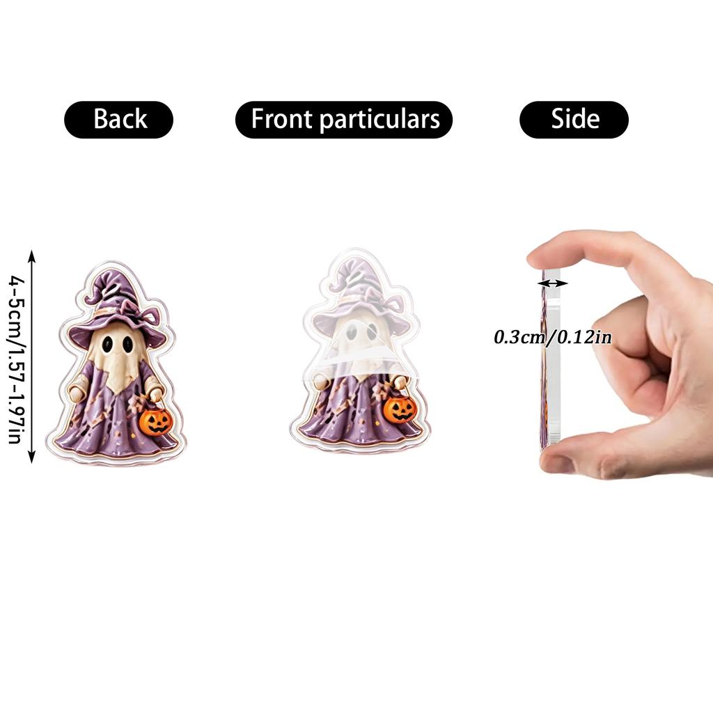 Acrylic Halloween Countdown Box - Surprise Toys with Light-Up Display, 3 Rare Collectible Variants
