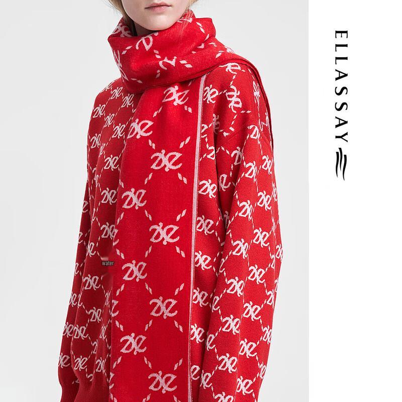 ELLASSAY Women's Retro Jacquard Pullover Knit Sweater