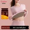 Oudifen Women's 100% Wool Thick Thermal Underwear Set