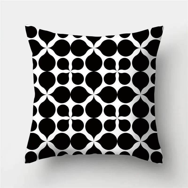45x45cm black geometric stripes irregular pattern series cushion cover square pillow case home office bedroom decoration