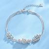Fine 925 Sterling Silver Crystal Bracelets For Women Fashion Vintage Knot Adjustable Charm Bracelets Party Wedding Jewelry Gifts