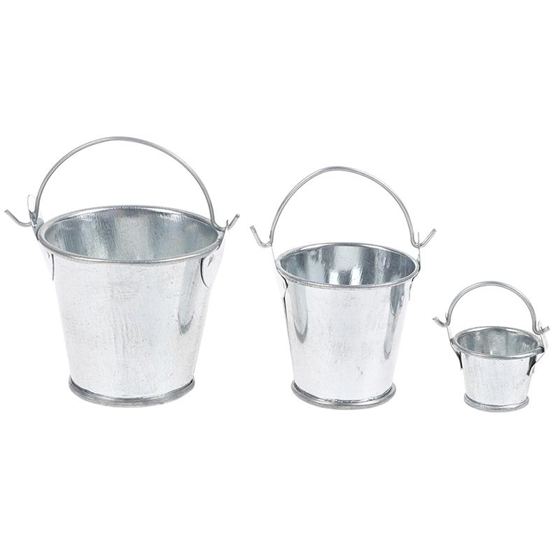 1Pc 1:12 1/6 Dollhouse Miniature Metal Bucket Dolls House Kitchen Accessories