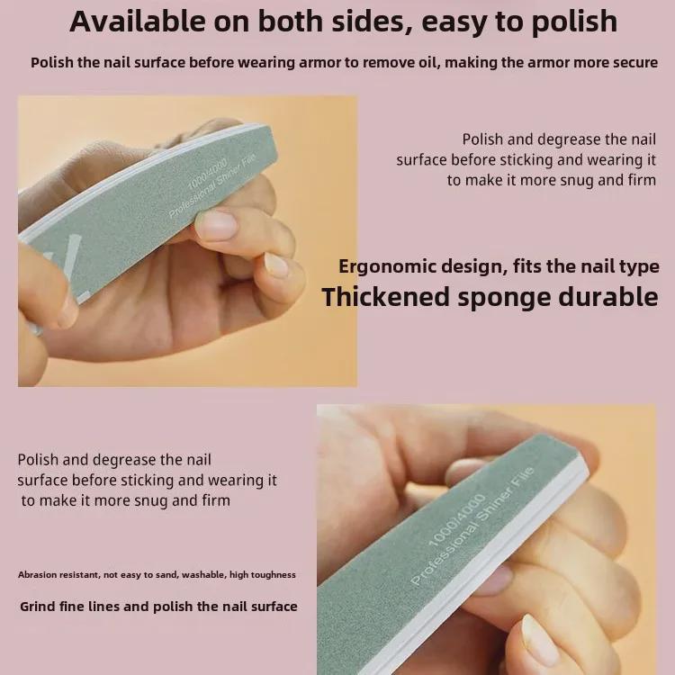 Professional Manicure Nail File and Buffing Set: Sponge, Scrub, and Sanding Strips for Polishing and Smoothing Nails