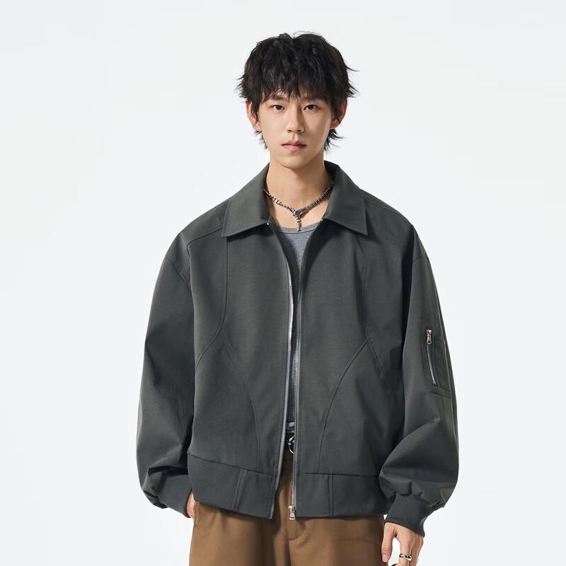 Herren Casual Umlegekragen Frühling Herbst Jacke