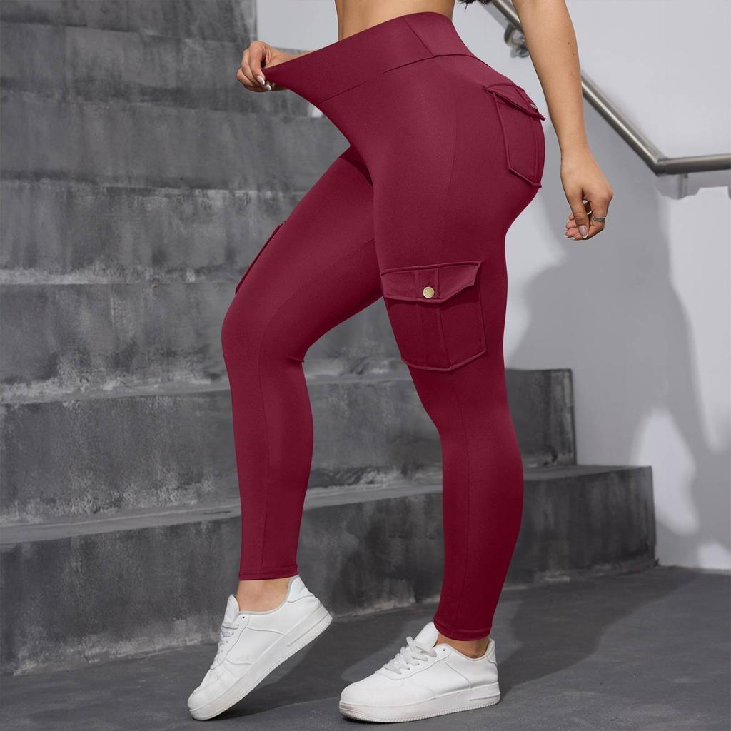 Women's Pants Fashion Casual Pants Solid Color Drawstring High Waist Pants With Pockets
