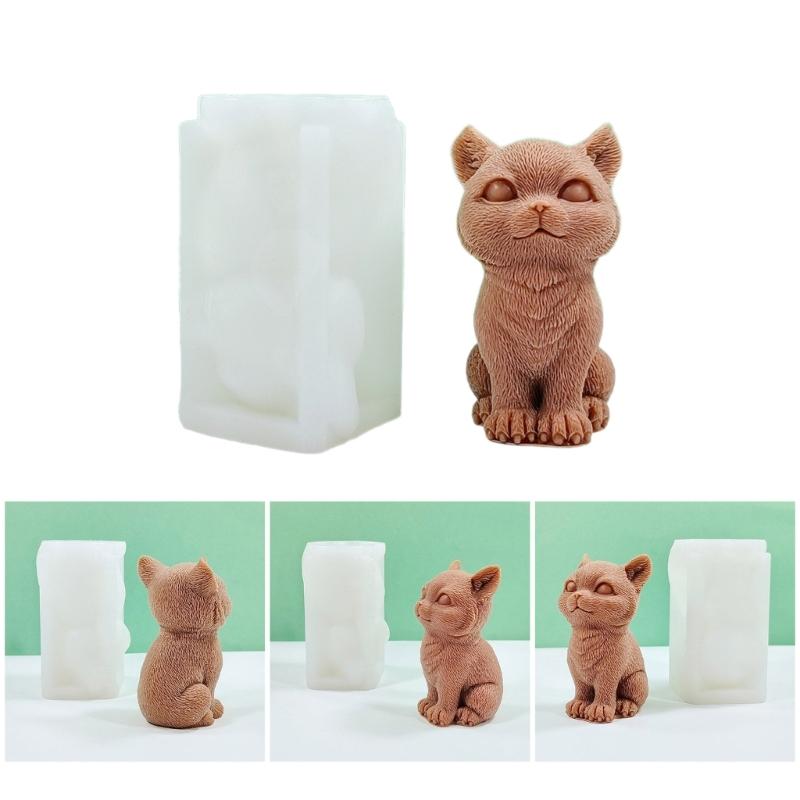 Silicone Mold Clay Craft Moulds Candle Making Moulds Cute Cat Shape Figure Mold Perfect Gift for Hand-Making Enthusiasts