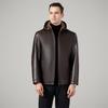 High-end New Leather Jacket for Men In Autumn and Winter Plus Velvet Warm Short Sheepskin Jacket Detachable Hooded Leather Jacket