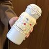 Shangqi Cute Cartoon Portable Insulated Water Bottle with Dual-Use Lid