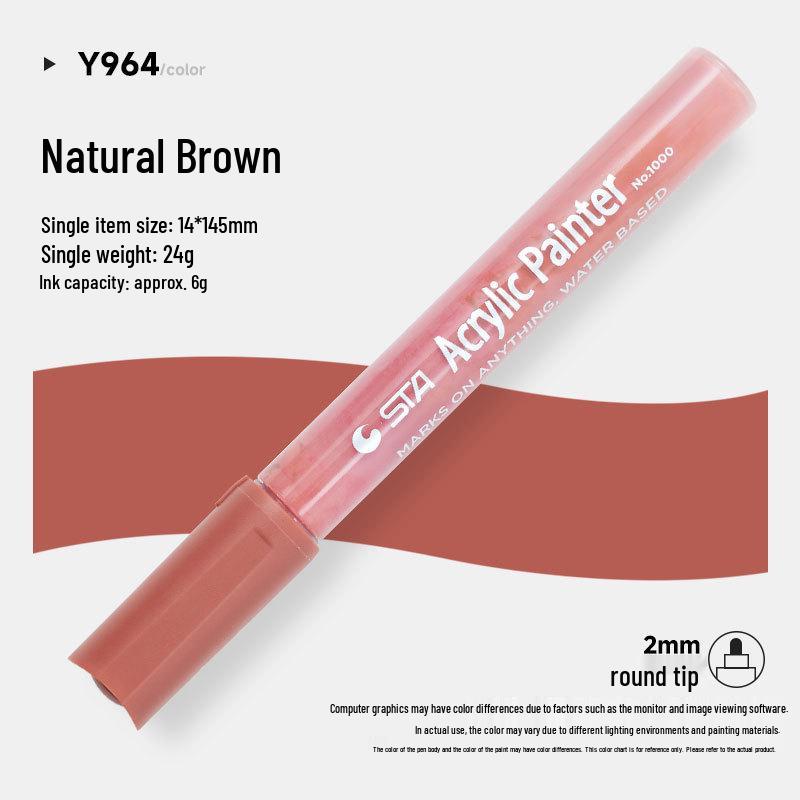 

STA Acrylic Marker Pen Set, Odorless Eco-friendly Water-based Paint, 50 Colors, Ideal for Graffiti and Watercolor Art.