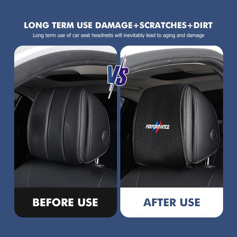 For BMW E36 Car Seat Headrest Cover Cushion Neck Pillow Protector Pad For BMW X1 X3 X4 X5 X7 G20 G38 F20 F39 F48 E46 E60 E36 E39