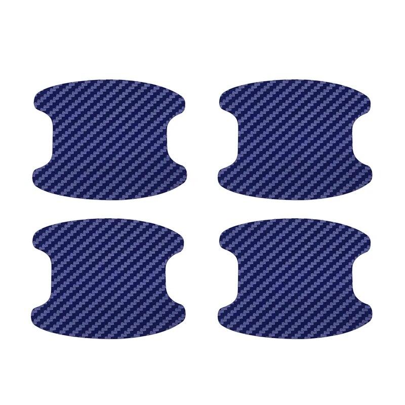 Universal 4 Pcs Car Door Handle Wrist Sticker Black/Silver/Blue Exterior Scratches Resistant Protector Cover Auto Accessories