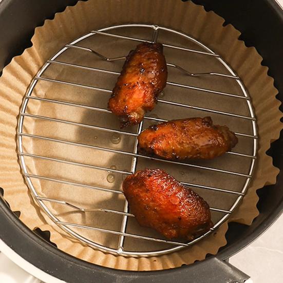 Stojan do horkovzdušné fritézy Nerezový grilovací rošt Odolný proti rzi Opakovaně použitelný Pečení