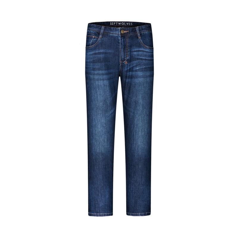 SEPTWOLVES Men's Ice Cool Stretch Straight-Leg Jeans