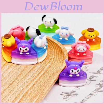 Adorable Sanrio Diy Resin Cake Slice Night Light Cute Cream Gel Accessories For Desk And Car Decor