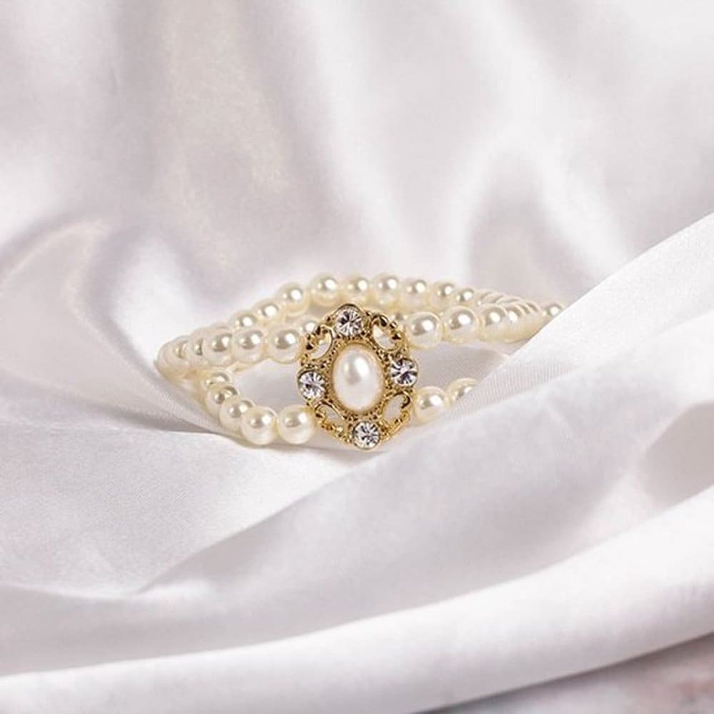 Antique 2-line Pearl Bracelet, Antique Bracelet, Pearl Bracelet, Pearl Accessory, Antique Accessory, Antique Pearl Bracelet