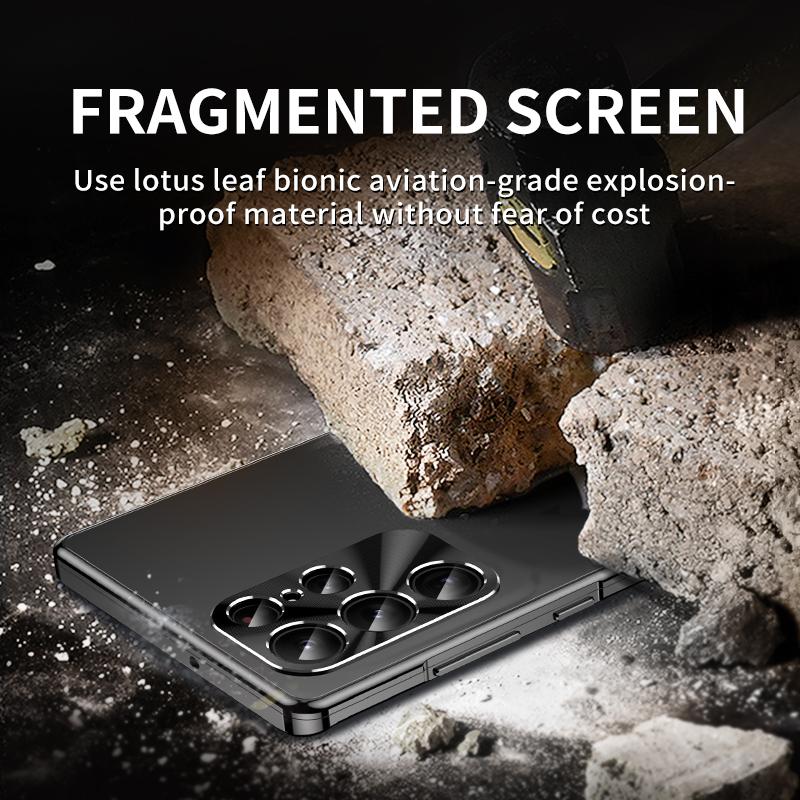 IM-CHEN Para Capa Samsung Galaxy S24 Ultra Design de Fecho de Fivela Capa de Telefone com Estrutura de Metal de PC Rígido