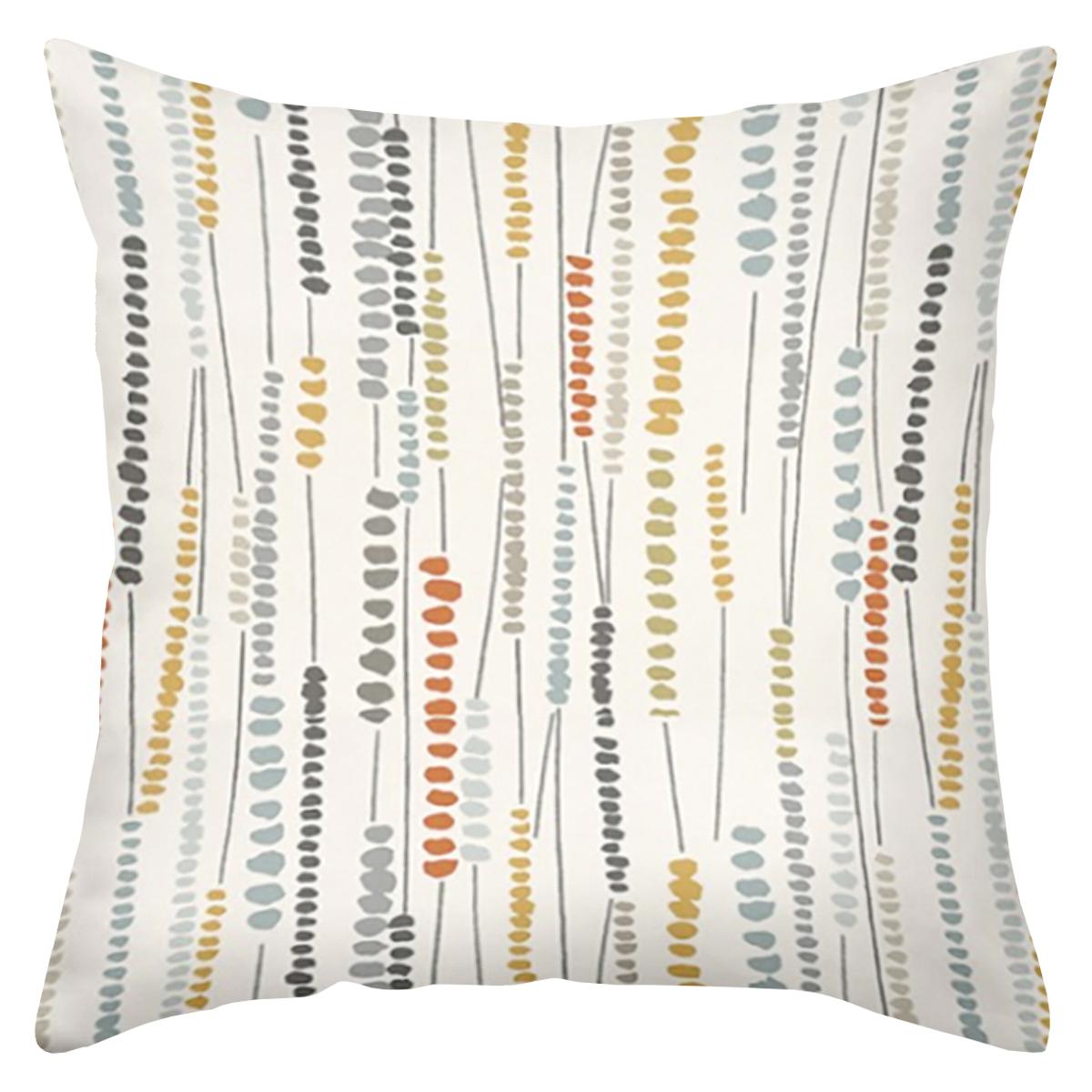 

1 pieces -2D flat printing Colorful Dotted Pattern Throw Pillow Cushions Polyester pillowcase, sofa decorative cushion cov 45x45cm
