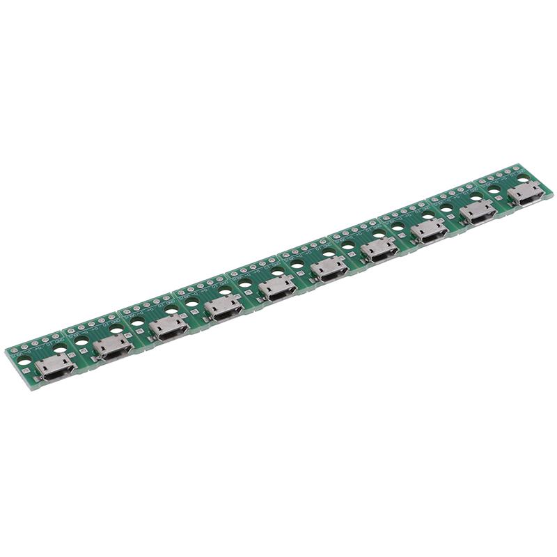 10Pcs Micro Usb To Dip Adapter 5Pin Female Connector Pcb Converter Board