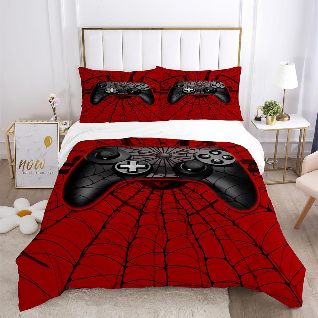 Three-Piece Quilt Cover Gamepad Kit 3D Digital Printing Bedding Sheets