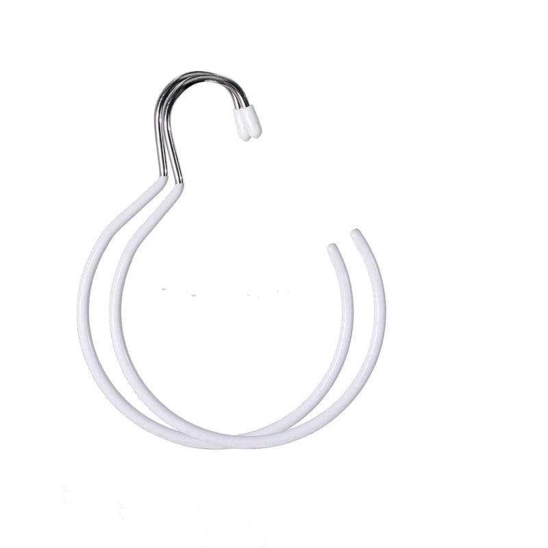 

Металлические нескользящие кольца для шарфов, органайзер для шкафа, держатели для галстуков, шарфов, поясов, 2 шт. вешалки для одежды в форме круга