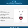 Tancise Fashion  Silver Women Necklace with Heart-shape Zircon Zircon    Pendant for Wedding Party
