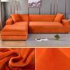Velvet Sofa Cover Elastic Thick L Shaped Corner Sofa Cover For Living Room 1 /2 /3 /4 Seater Stretch Cover For Sofa Couch Armchair