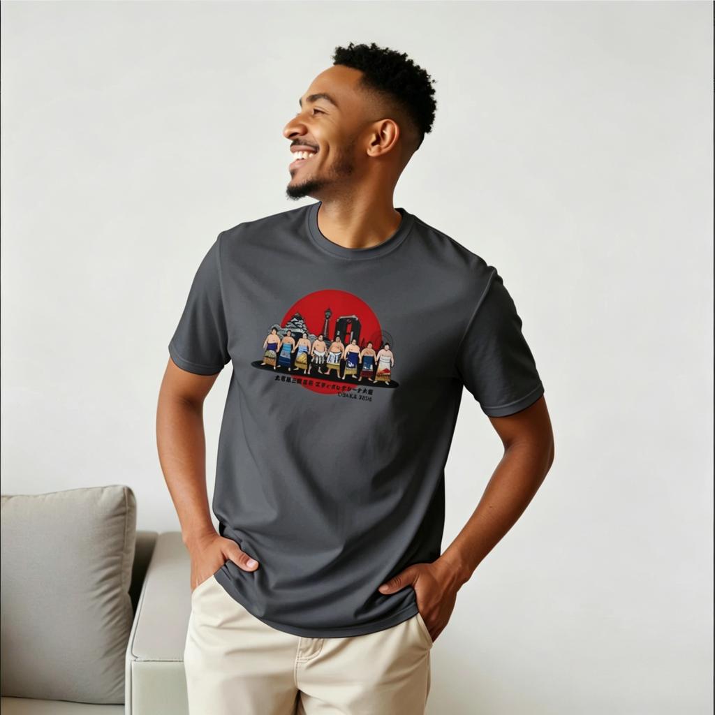 Sumo Banzuke Osaka 2026 T-Shirt – Sanyaku Ranks Pure Cotton T-shirt Men and Women 2026 Summer New Fashion Casual Streetwear Y2K