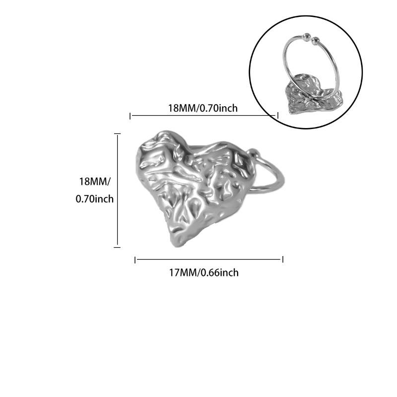 

Любовь плиссированное кольцо Женское не тускнеющее кольцо в форме сердца Персонализированное открытое кольцо Милое кольцо ювелирное изделие Новое