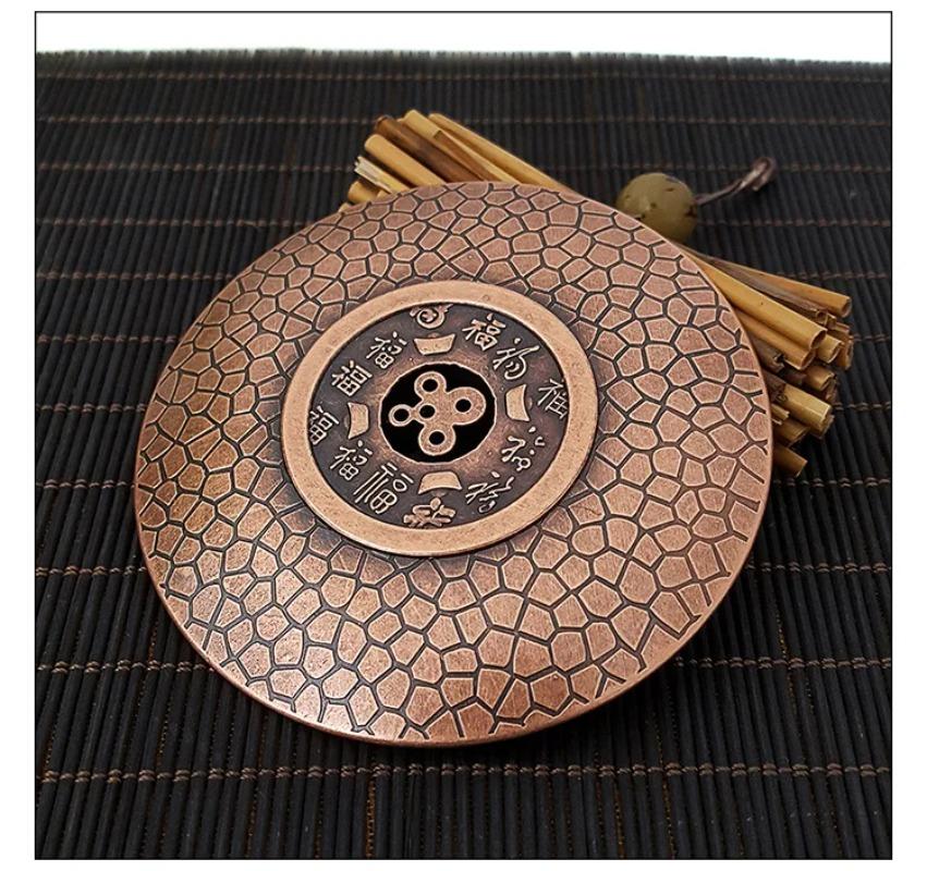 Lucky Incense Tray Antique Chinese StyleThread Incense Holder Coil Incense Burner Indoor Sandalwood Stove