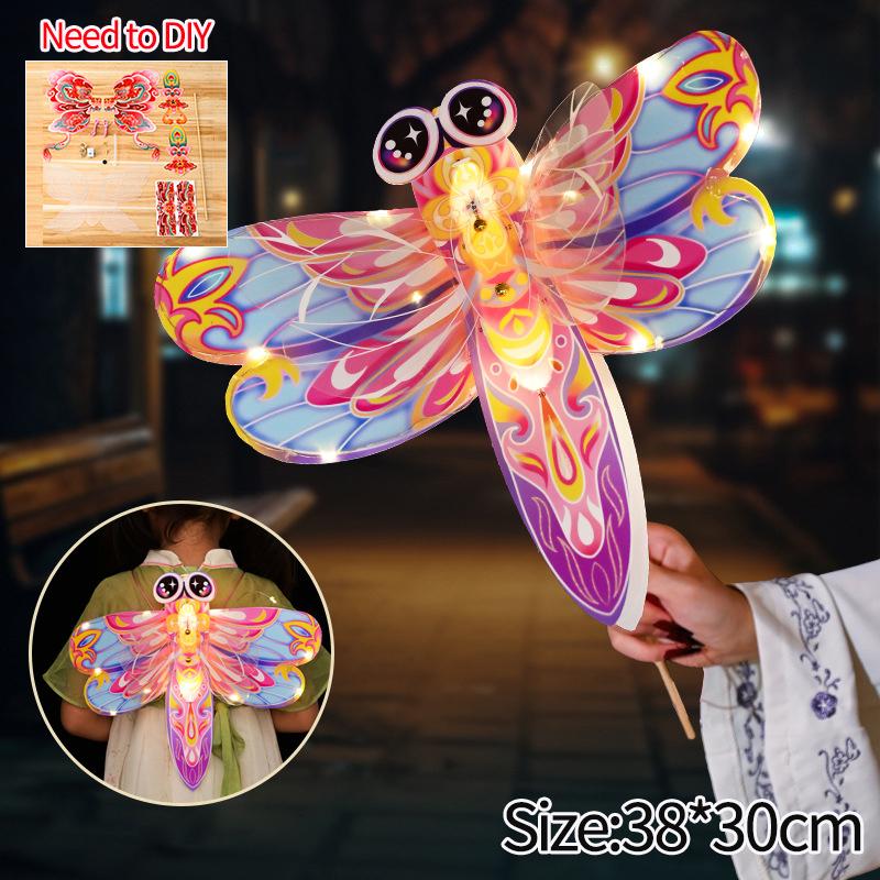 DIY Handheld Butterfly Lantern Handmade DIY Material Pack Mid-Autumn Festival Gifts Chinese Lantern Festival Butterflies Lantern