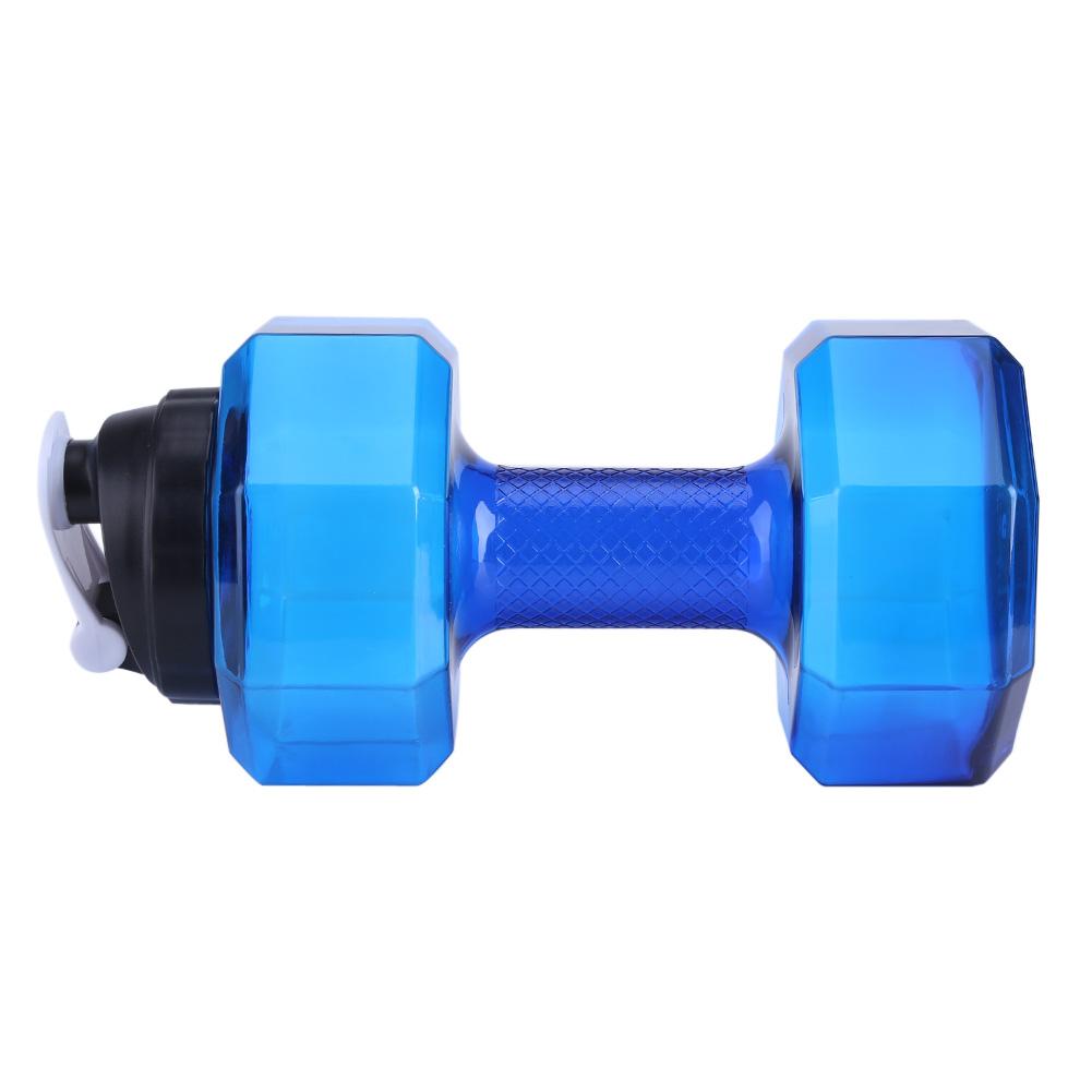 

Large Capacity Dumbbell Shaped Exercise Sports Water Bottle Fitness Gym Training Cup Blue L синий