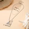 Necklace, diamond-encrusted jewelry, English letter jewelry, simple and classic high-end necklace