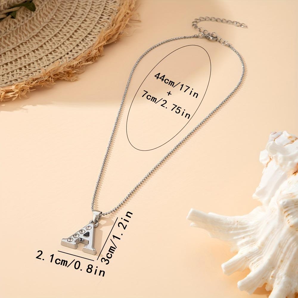Necklace, diamond-encrusted jewelry, English letter jewelry, simple and classic high-end necklace