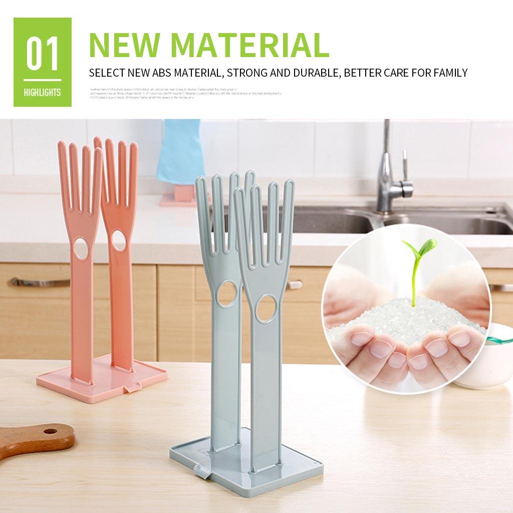 Plastic Household Gloves, Drying Rack, Removable Rag, Kitchenware Storage Rack