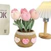 Crochet Tulip & Daisy Potted Bouquet Kit - Yarn Flowers & Ornaments