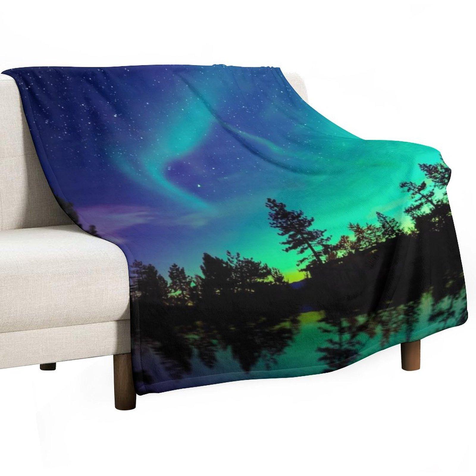 

Northern Lights 4 Throw Blanket cosplay anime For Sofa Thin christmas gifts Soft Plush Plaid Blankets 30x40in