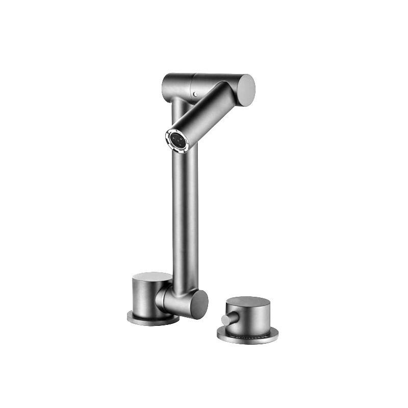 TLXT Foldable Bar Counter Kitchen Sink with Concealed Brushed Faucet