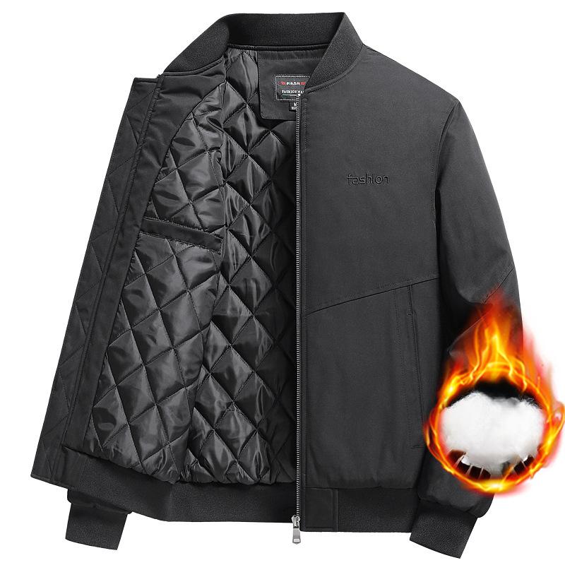 

Теплая одежда с хлопковой подкладкой Мужская утепленная куртка с воротником-стойкой и хлопковой подкладкой Куртка с хлопковой подкладкой Повседневная одежда с хлопковой подкладкой для мужчин 6XL чёрный