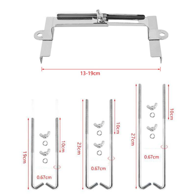 Car Battery Fixing Bracket Holder with J Bolt Adjustable Battery Mount Hold Down Kit Anti Shake Heavy Duty Stainless Steel Bolt